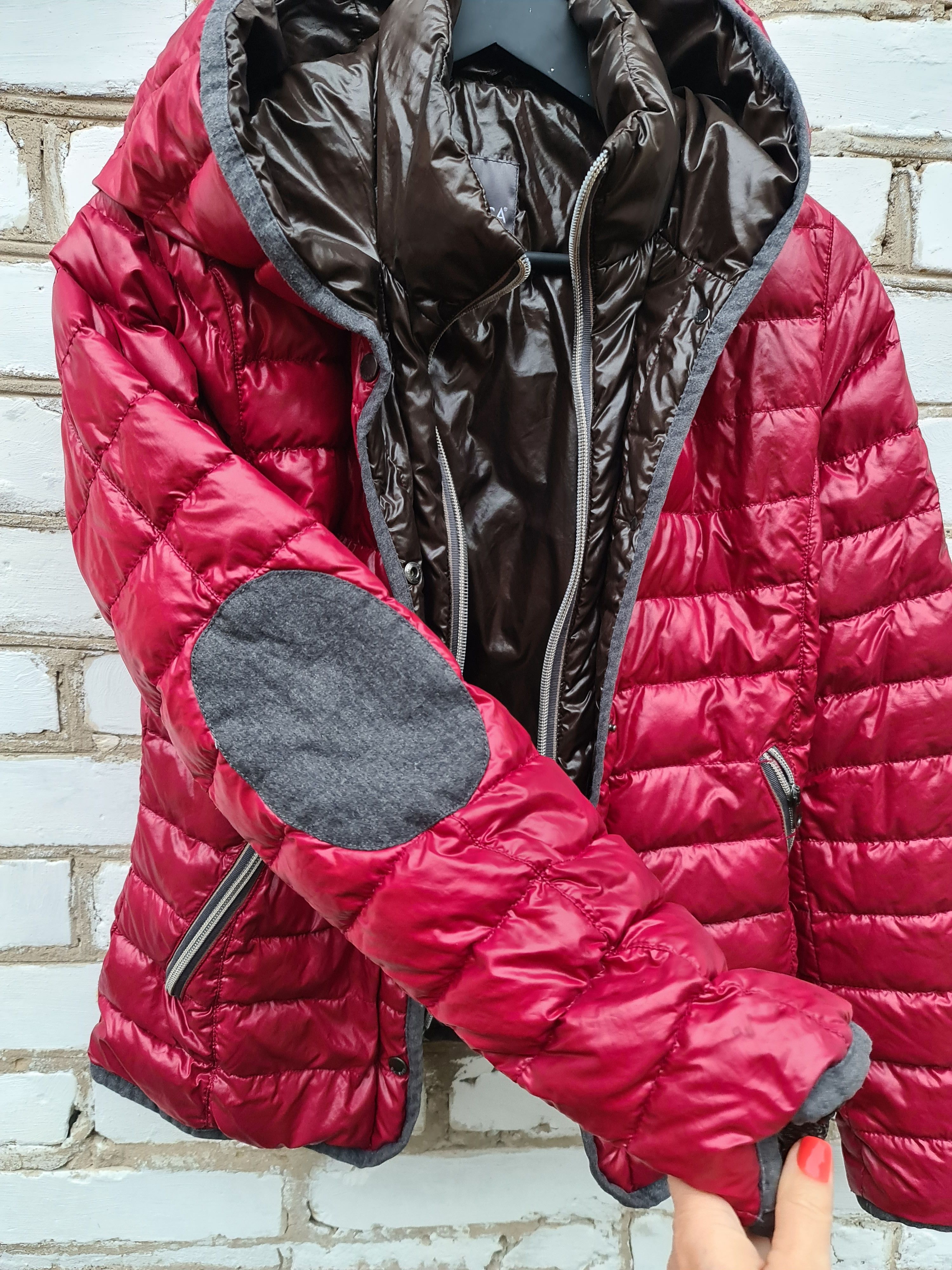 Duvetica Duvetica zip burgundy down jacket Size M / US 6-8 / IT 42-44 - 3 Thumbnail