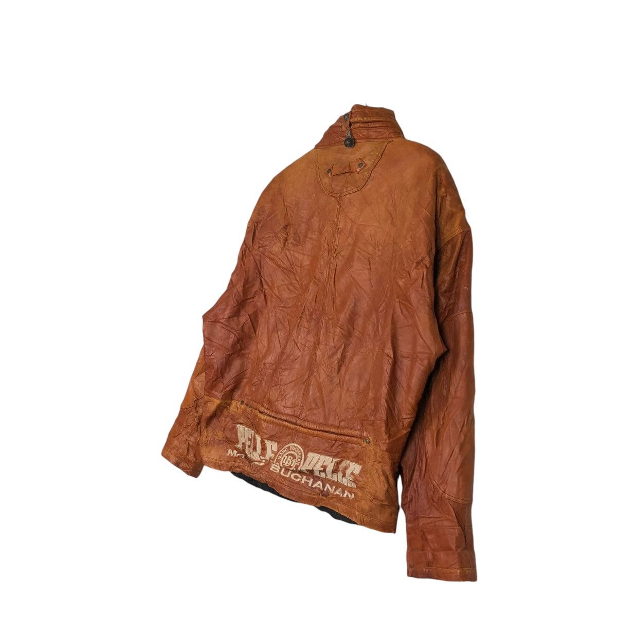 Marc Buchanan 🔥VINTAGE BOMBER LEATHER JACKET MARC BUCHANAN SPELL OUT Size US M / EU 48-50 / 2 - 12 Thumbnail