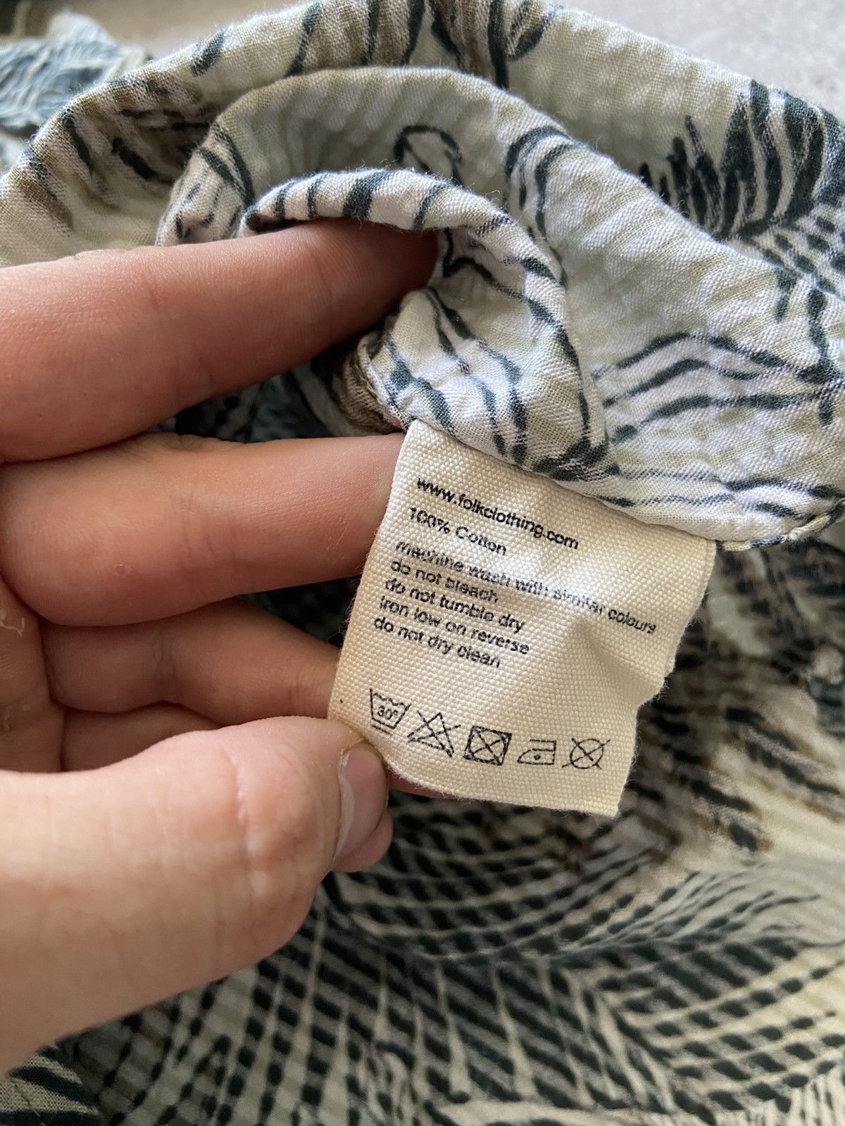 Folk Folk Camp Collar Shirt - Leaf Print Size US M / EU 48-50 / 2 - 4 Thumbnail