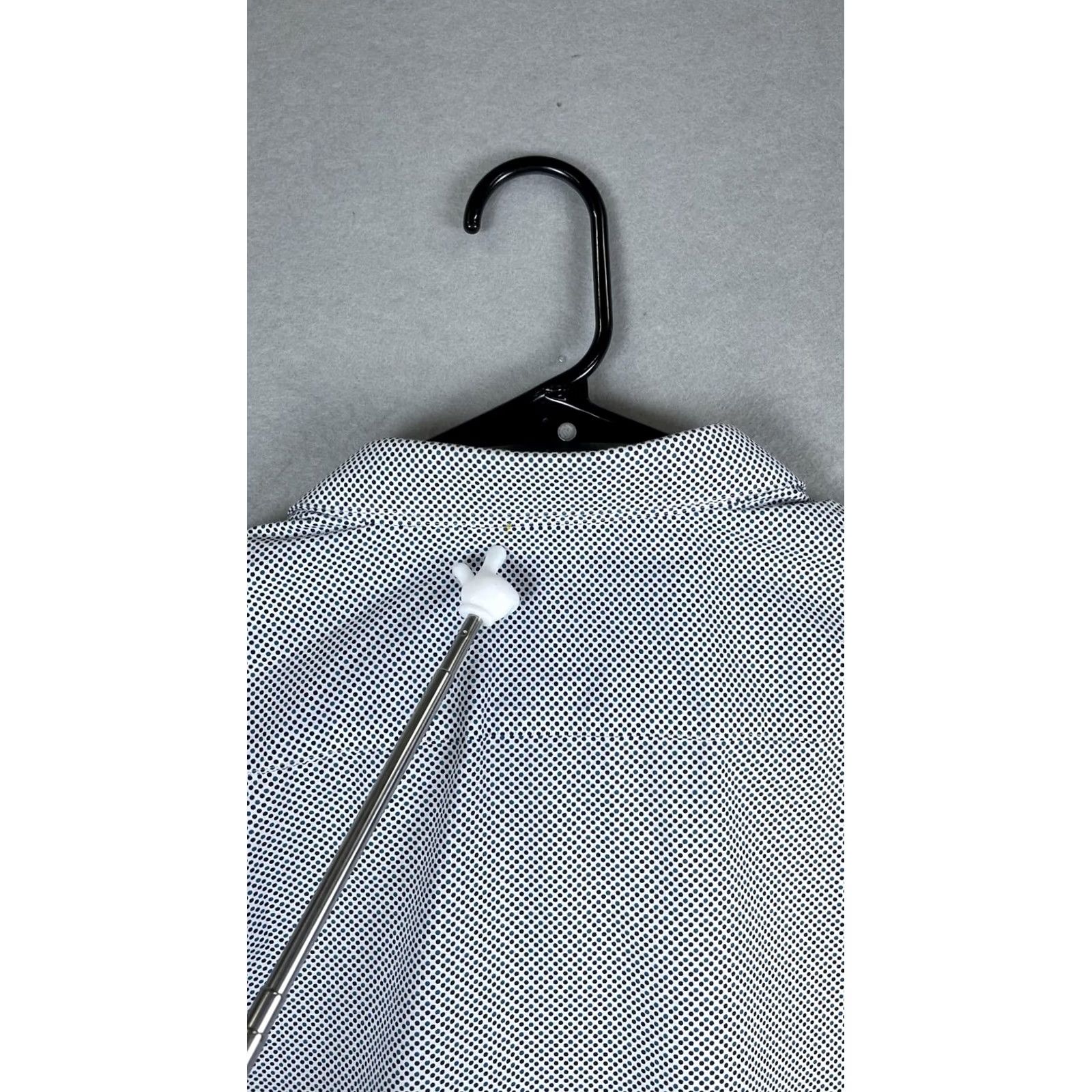 Ben Sherman Ben Sherman Dress Shirt Mens Medium White Blue Micro Dot Stretch Button Down Size 40R - 6 Thumbnail