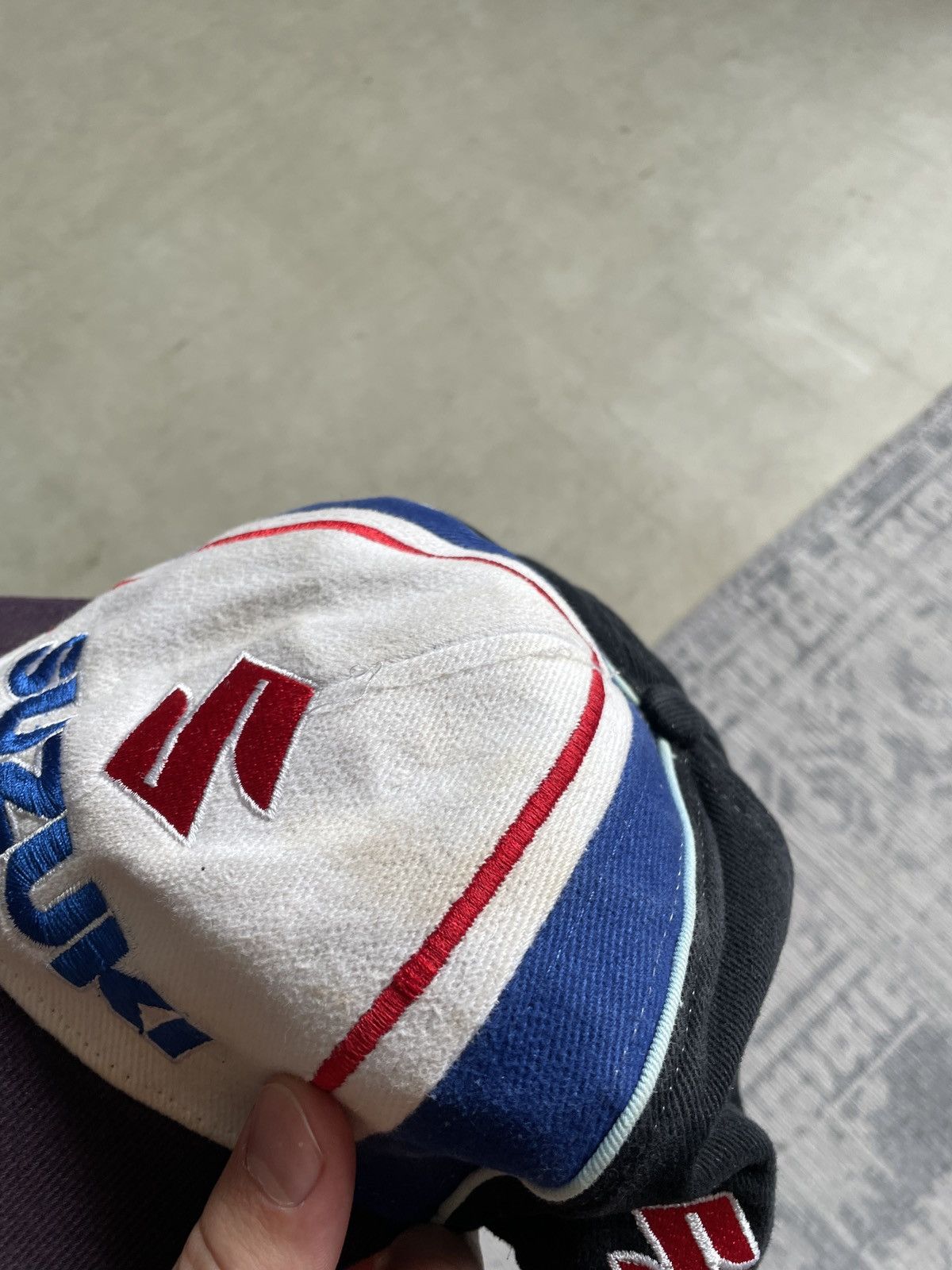 NASCAR Crescent Suzuki Gsx R Vintage Washed Faded Racing Nascar Cap Size ONE SIZE - 7 Thumbnail