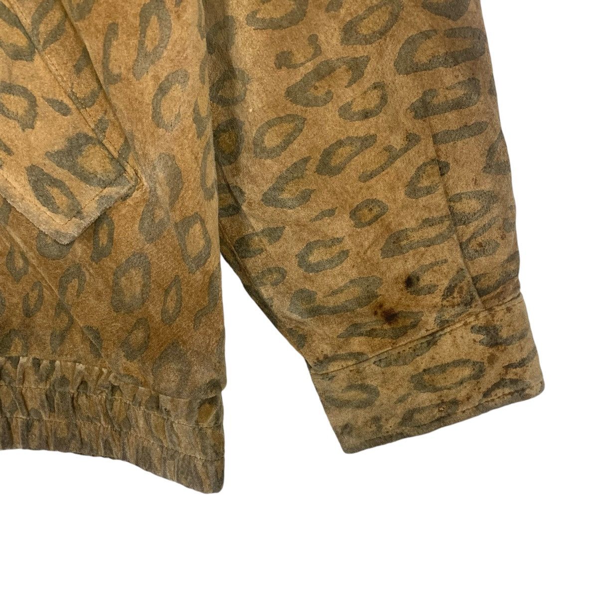 Olympic Seoul japanese brand Leopard genuine lether jacket