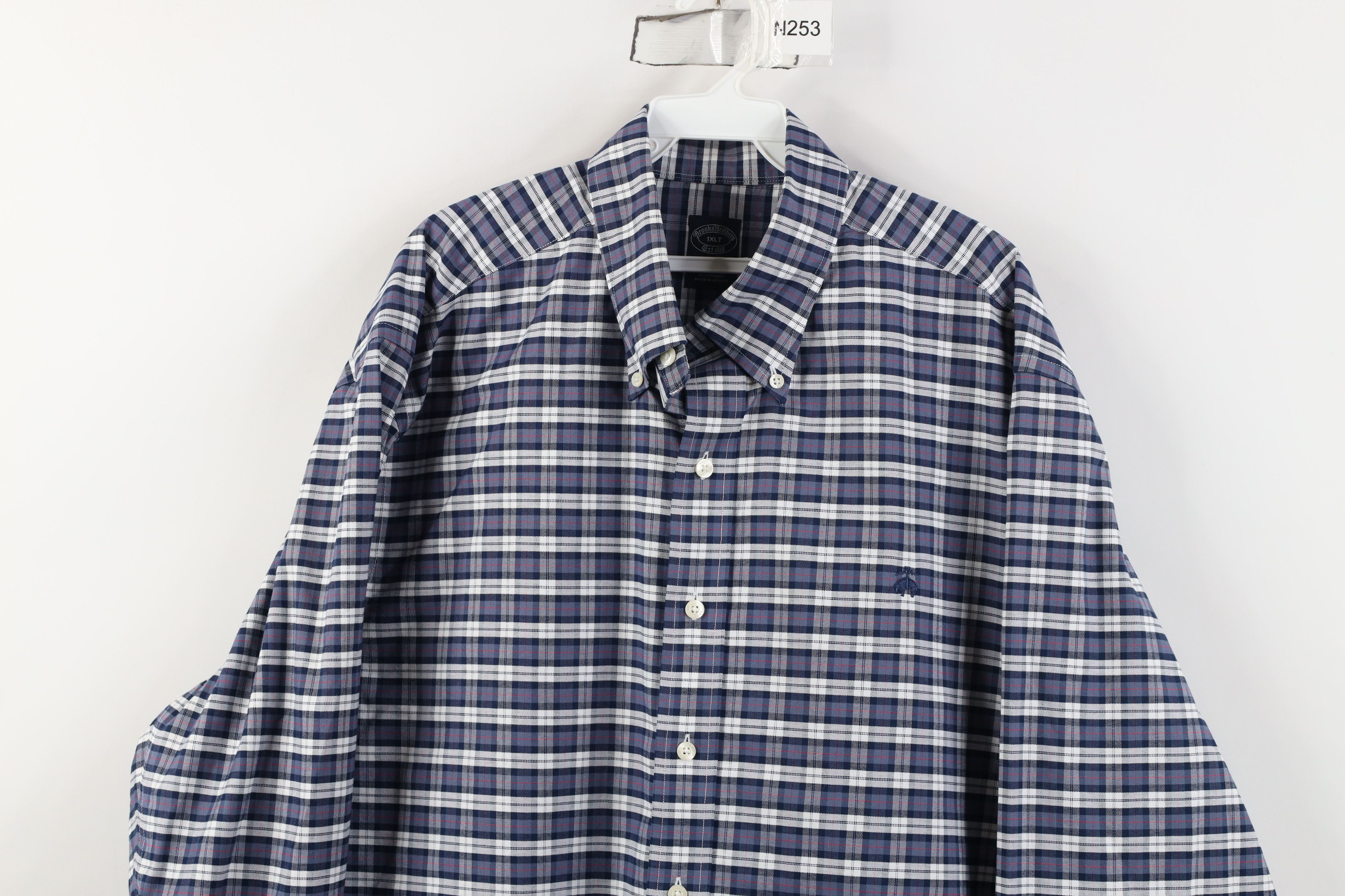 Brooks Brothers Vintage Brooks Brothers Cotton Button Down Shirt Plaid Size US XL / EU 56 / 4 - 2 Thumbnail