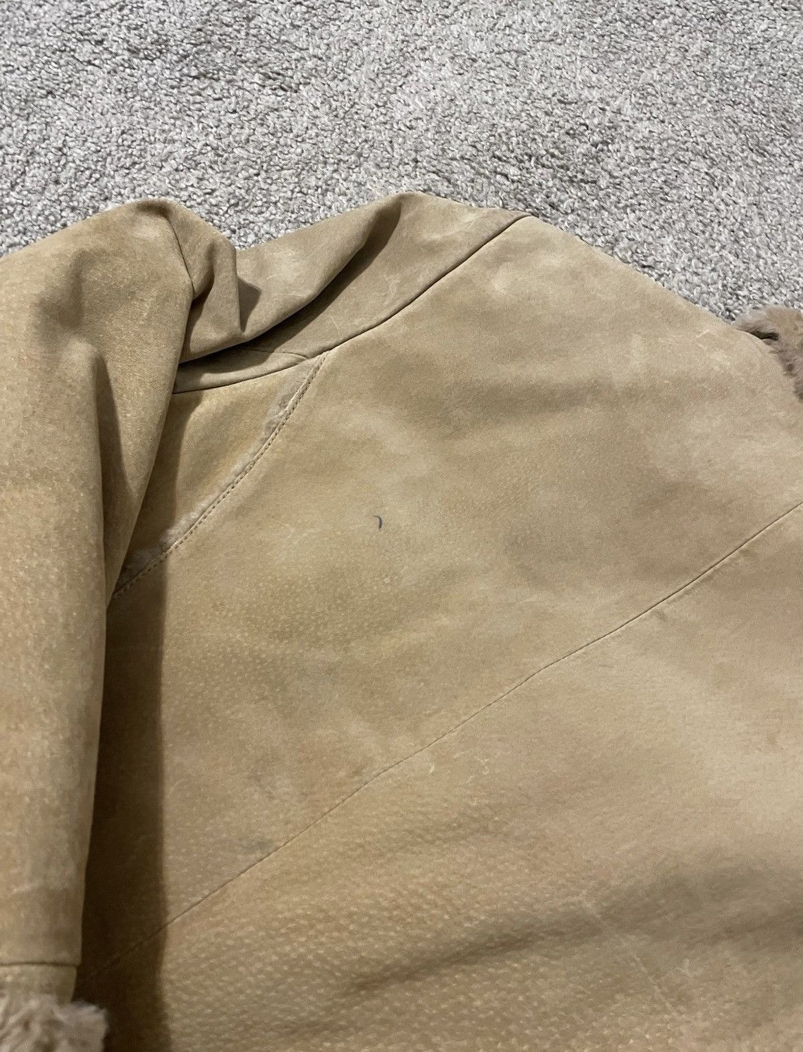 Vintage Vintage 70s Pimp Style Suede Leather Long Coat faux Fur Smal Size S / US 4 / IT 40 - 8 Thumbnail