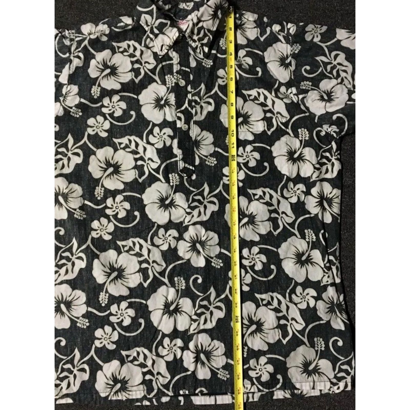 Vintage VINTAGE Floral Hawaiian Shirt L USA Beach Surf Abstract Art Flower AOP OP TC 80s 90s Go Barefoot Button-Up Short Sleeve Blues Mens Shirt Size US L / EU 52-54 / 3 - 5 Thumbnail