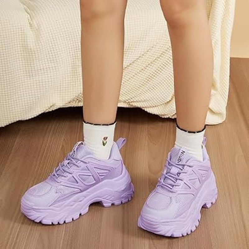 Other Niluber Women's Size 9 Purple Faux Leather Lace-Up Sneakers Size US 9 / IT 39 - 6 Thumbnail