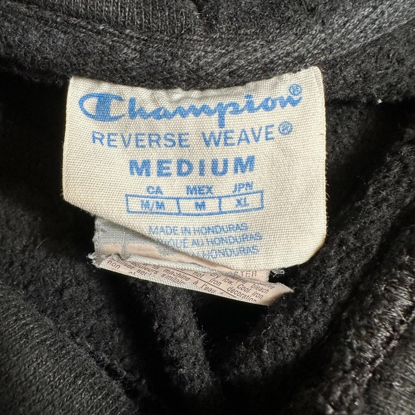 Champion Champion Reverse Weave Black Hoodie Red Script Logo Men's M Size US M / EU 48-50 / 2 - 4 Thumbnail