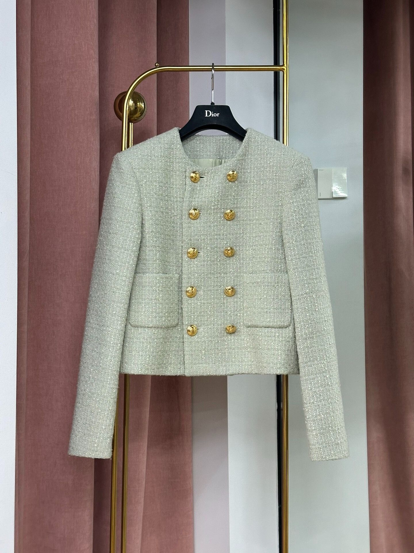 Celine Celine Green Gold Button Jacket Size XXS / US 00 / IT 34 - 1 Thumbnail