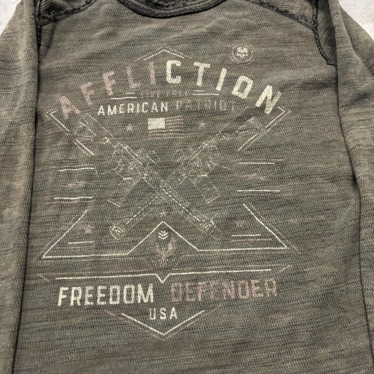 Japanese Brand × Vintage Crazy Vintage Y2K/2000s Grunge Cyber Goth Affliction Emo Reversible Thermal! Size US L / EU 52-54 / 3 - 6 Thumbnail