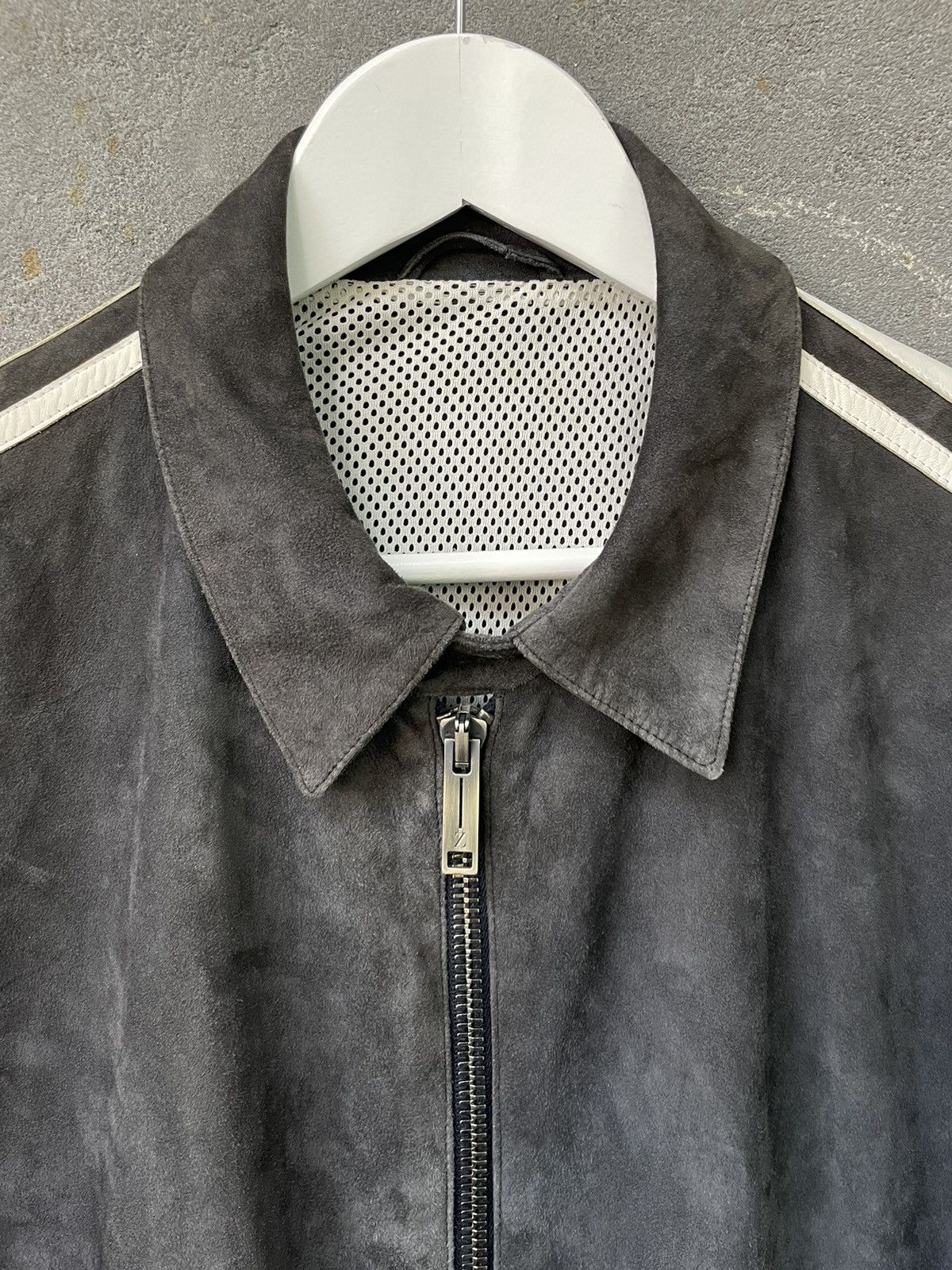 Ermenegildo Zegna Ermenegildo Zegna Suede Biker Jacket Size US XL / EU 56 / 4 - 8 Thumbnail