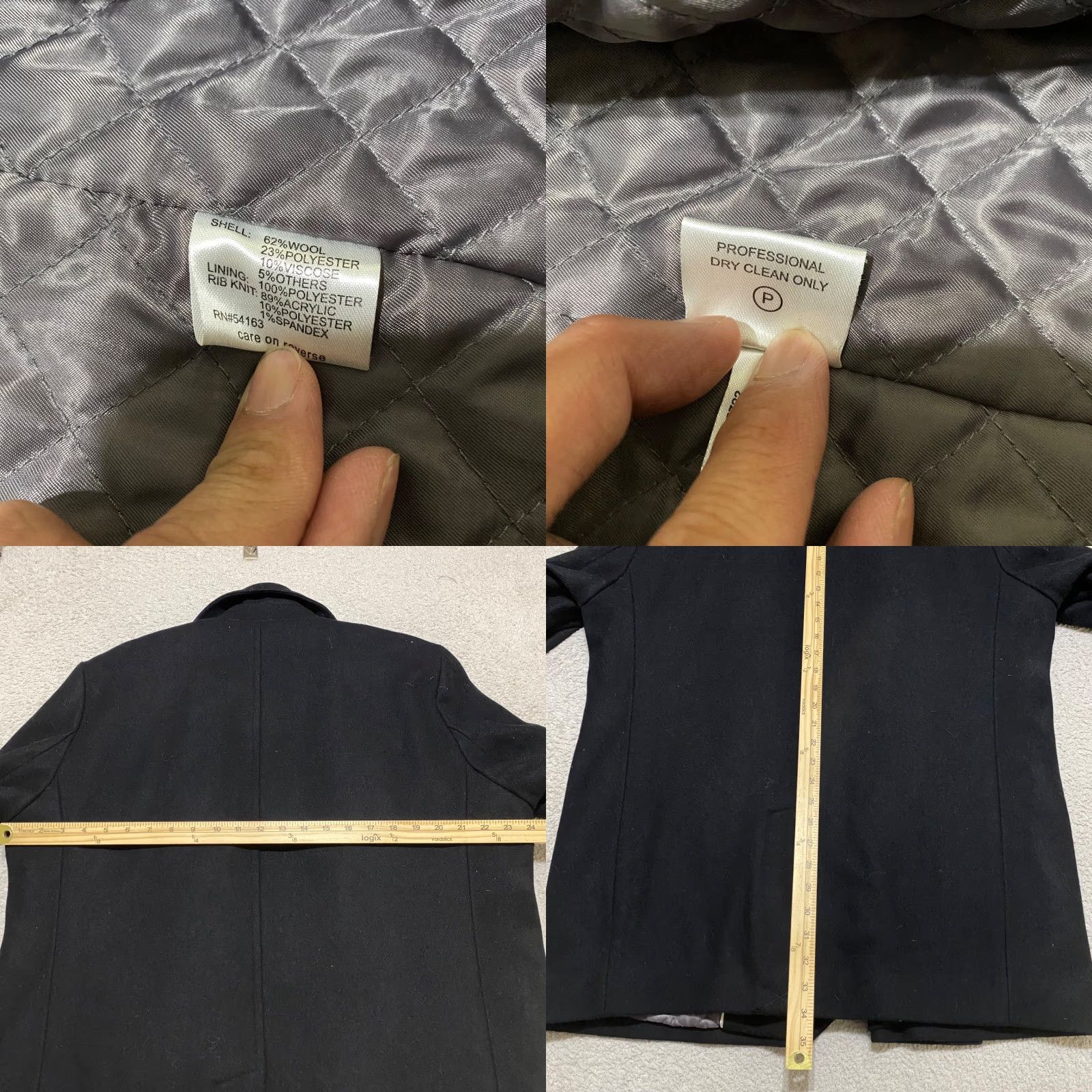 Calvin Klein Calvin Klein Mens Jacket Black Wool Blend Overcoat Zip Mid-Length Lined Quilted Button Front City Classic Designer 90s? Size US M / EU 48-50 / 2 - 8 Thumbnail