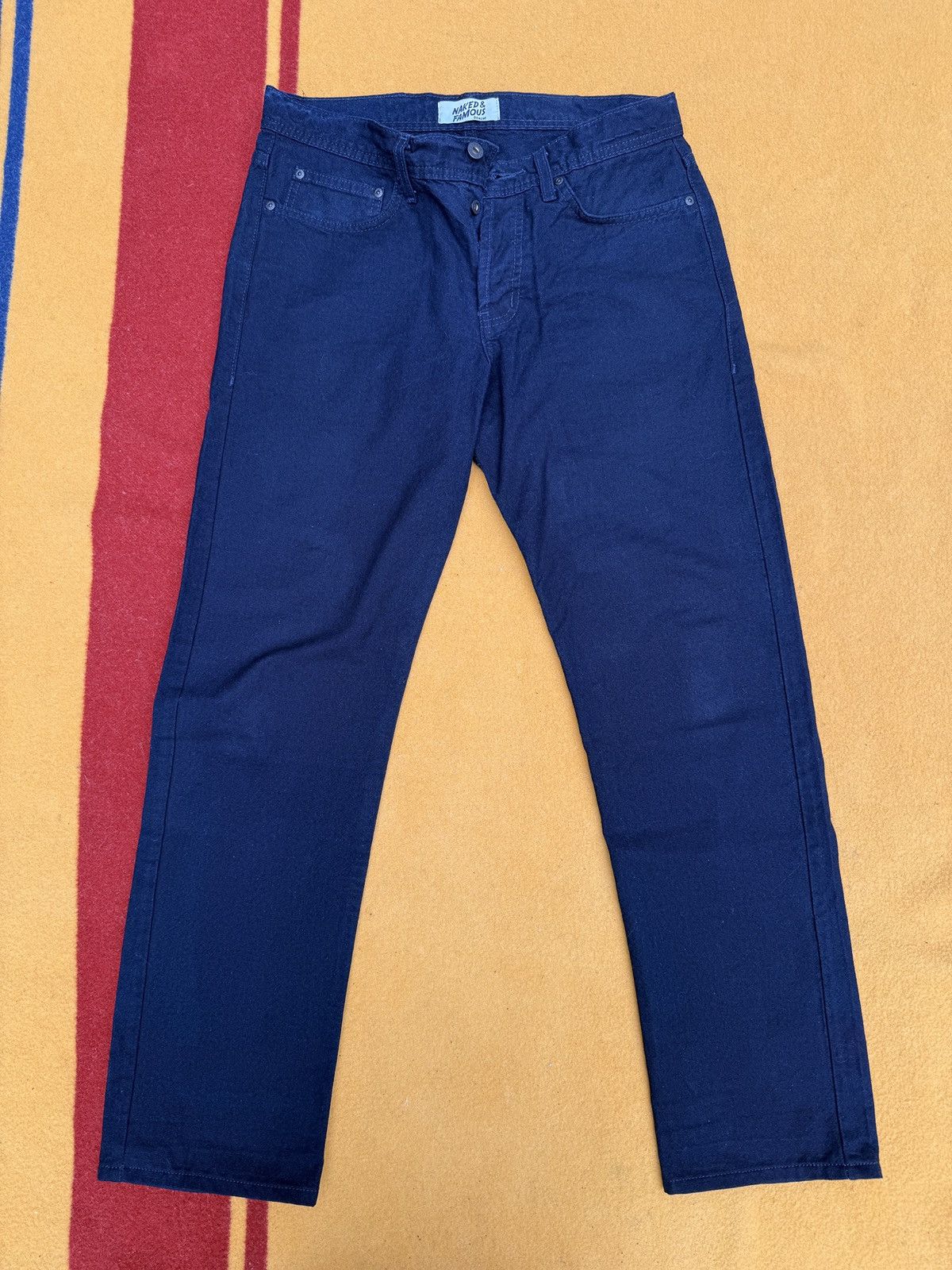 Naked & Famous Indigo Tradition Duck Canvas Weird Guys Size US 33 - 3 Thumbnail