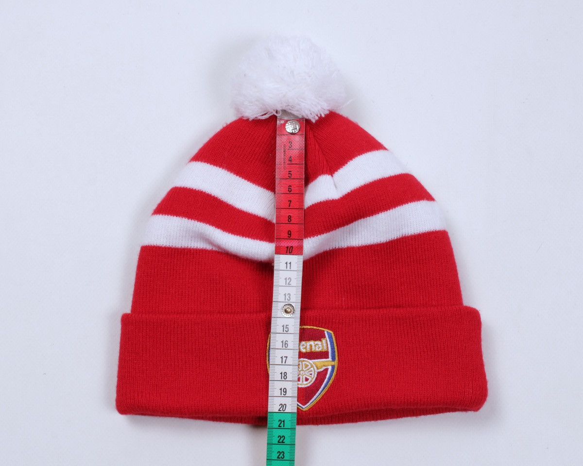 Other Official FC ARSENAL Winter Acrylic Red White Striped Beanie Size ONE SIZE - 7 Thumbnail