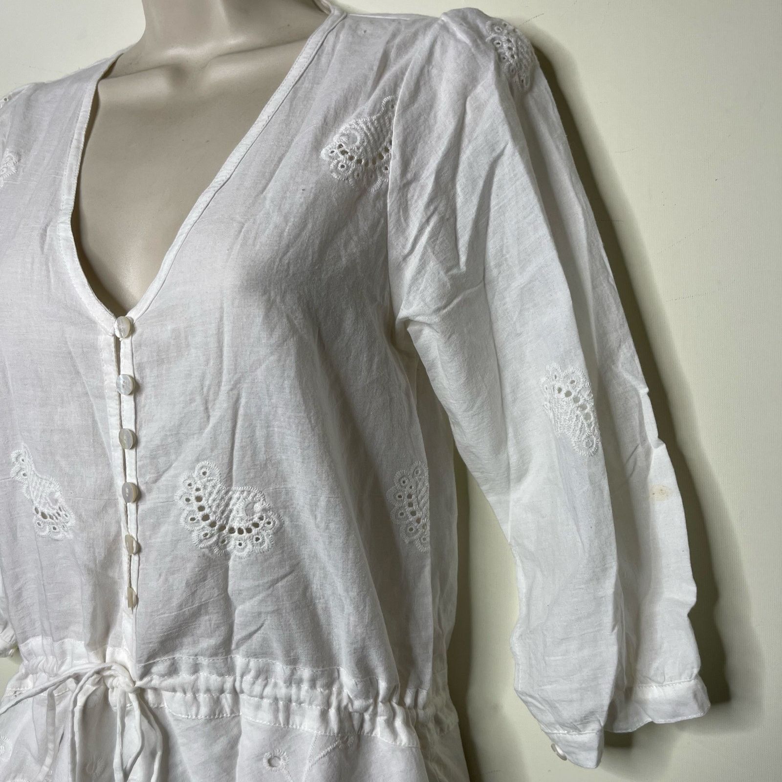 Spell SPELL Casablanca Playsuit MINI ROMPER in White SZ S Size 26" / US 2 / IT 38 - 7 Thumbnail