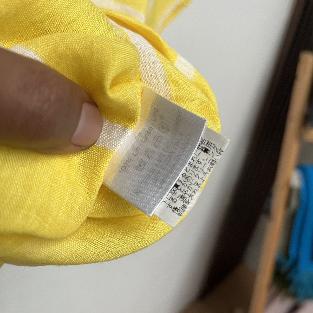 Hermes Vintage Hermes Paris Half Button Ups Linen Shirt Yellow Size US L / EU 52-54 / 3 - 10 Thumbnail