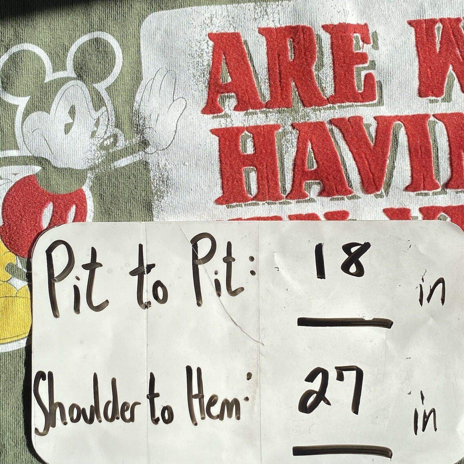 Disney Disney Mickey Mouse “Are We Having Fun Yet” Graphic T Shirt Size US S / EU 44-46 / 1 - 9 Thumbnail