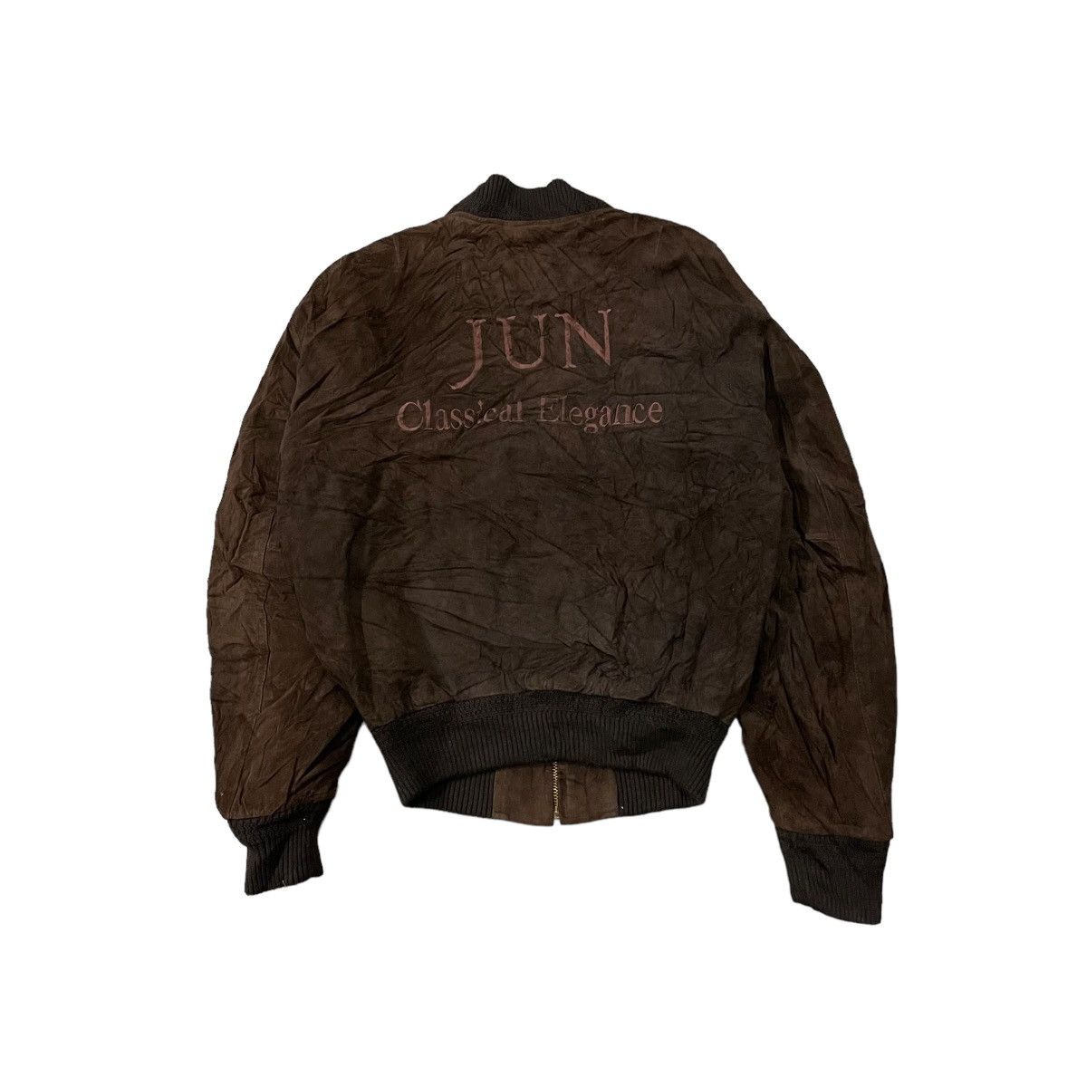 Leather Vintage Jun Men Suede Pigskin Leather Bomber Jacket Size US M / EU 48-50 / 2 - 1 Thumbnail
