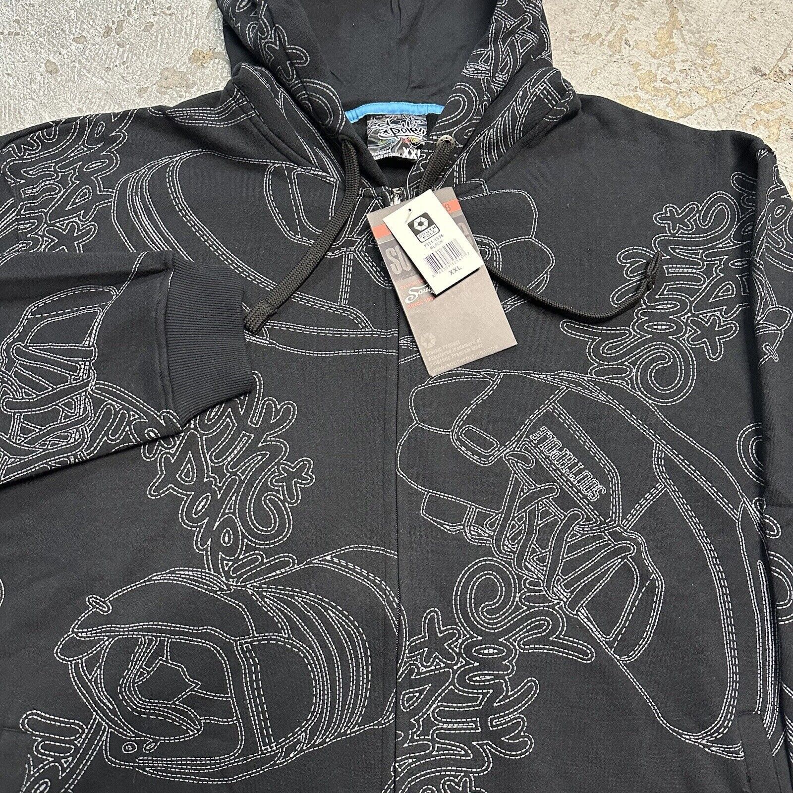 JNCO × Southpole NWT Vintage Y2K Southpole Black Shoes AOP Hoodie XXL NEW Size US XXL / EU 58 / 5 - 2 Thumbnail