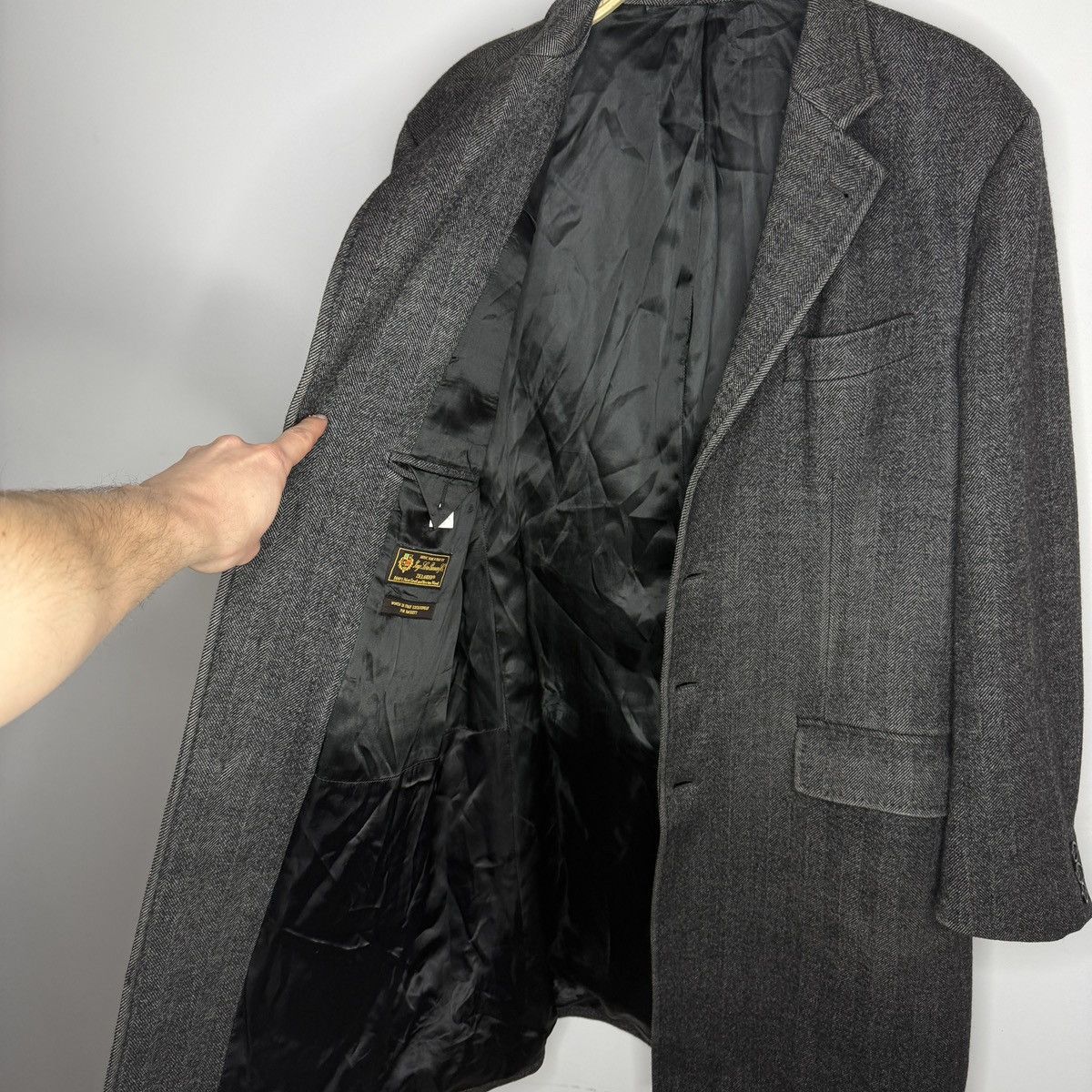 Hackett × Loro Piana Hackett London Loro Piana Wool Coat Jacket Brioni Gray Size US L / EU 52-54 / 3 - 11 Thumbnail