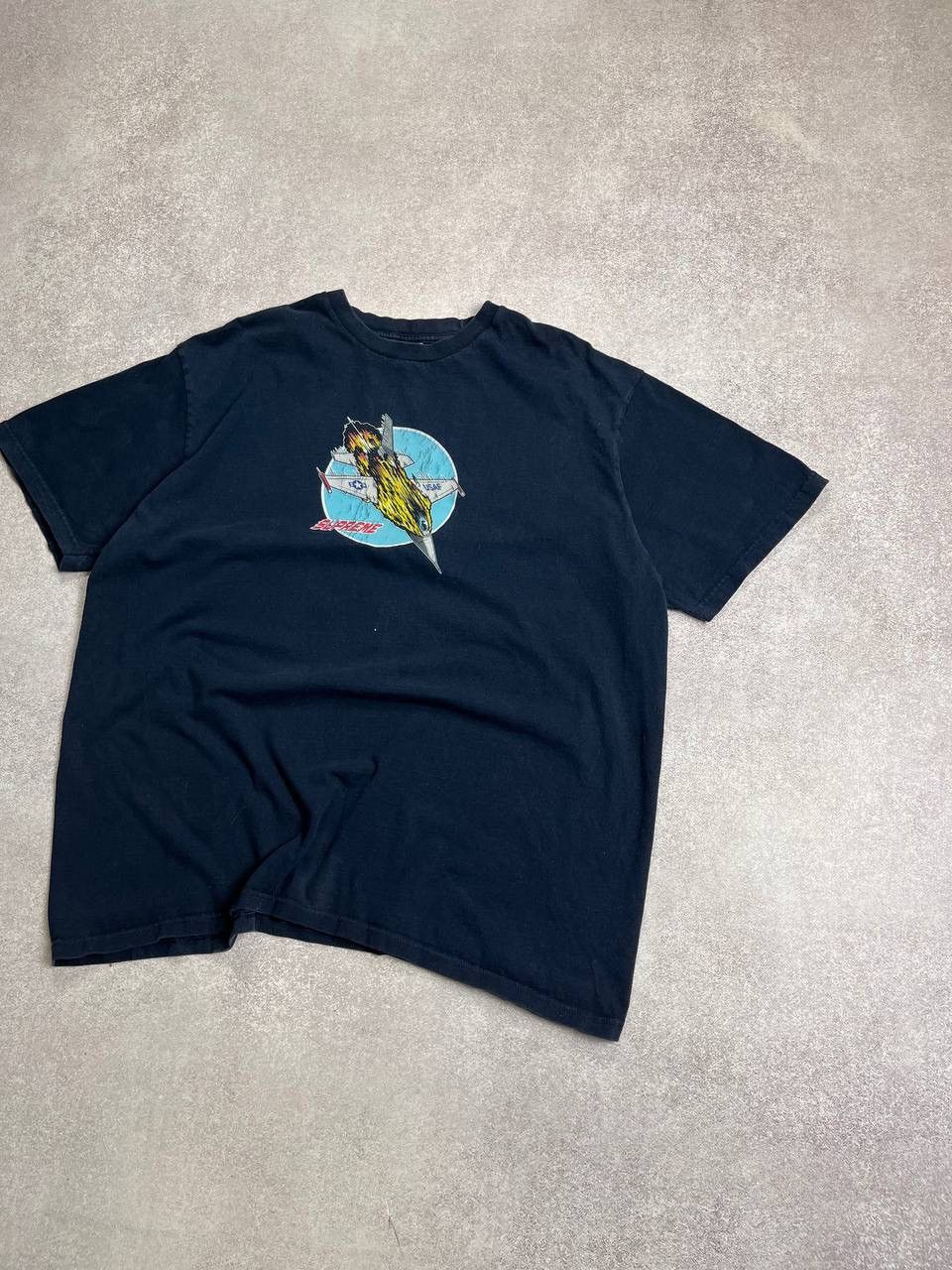 Vintage VINTAGE SUPREME NYC JET T-SHIRT BLACK XL Size US XL / EU 56 / 4 - 2 Thumbnail