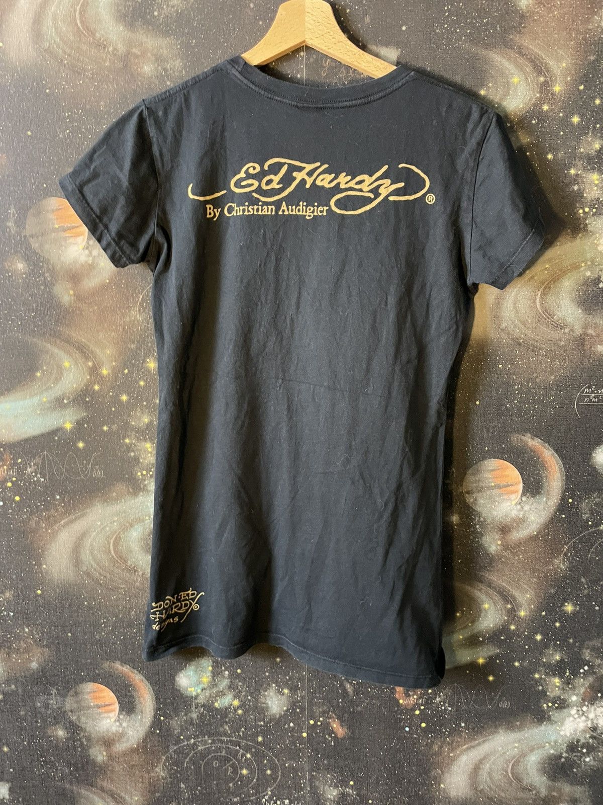 Christian Audigier × Ed Hardy × Japanese Brand Women T-shirt Ed Hardy Vintage Big Logo Rare Japanese Brand Size L / US 10 / IT 46 - 4 Thumbnail