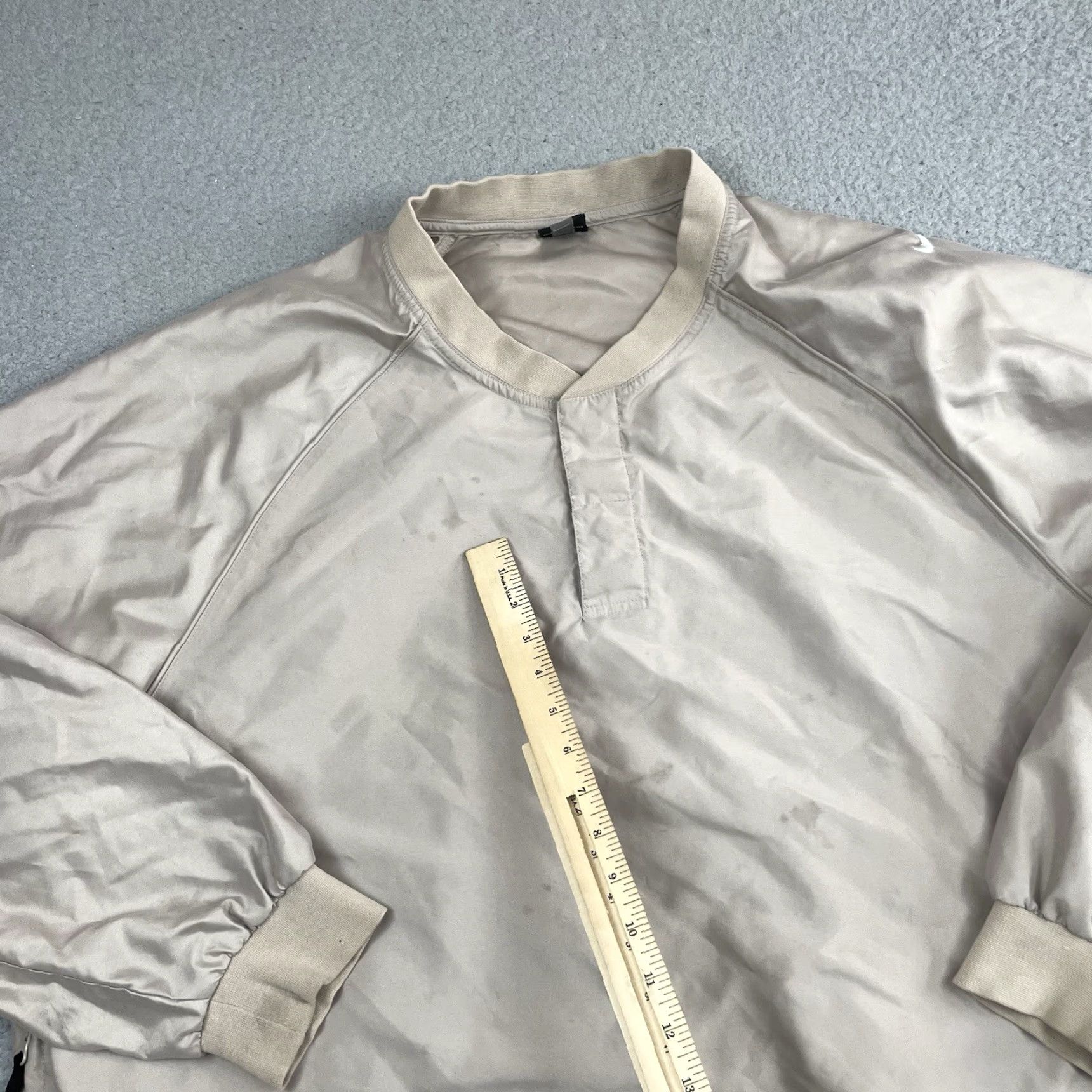 Nike VINTAGE Nike Golf Jacket Mens 2XL Brown Beige 1/4 Button Pullover Windbreaker Short All Seasons Logo Nike Mens Size US XXL / EU 58 / 5 - 6 Thumbnail