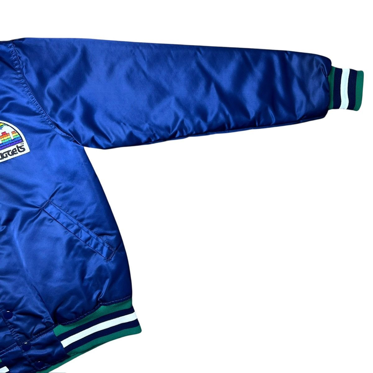 Starter Vintage 1980s NBA Denver Nuggets Starter Satin Bomber Jacket Size US M / EU 48-50 / 2 - 8 Thumbnail