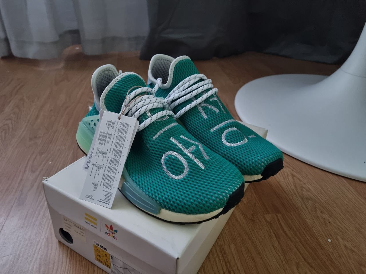 Adidas adidas NMD Hu Pharrell Dash Green Size US 5.5 / EU 38 - 1 Thumbnail