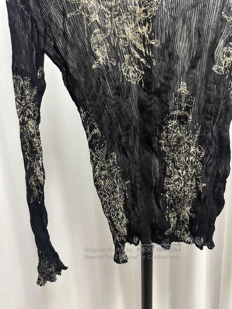 Issey Miyake Issey Miyake Ruffled floral top Size L / US 10 / IT 46 - 5 Thumbnail