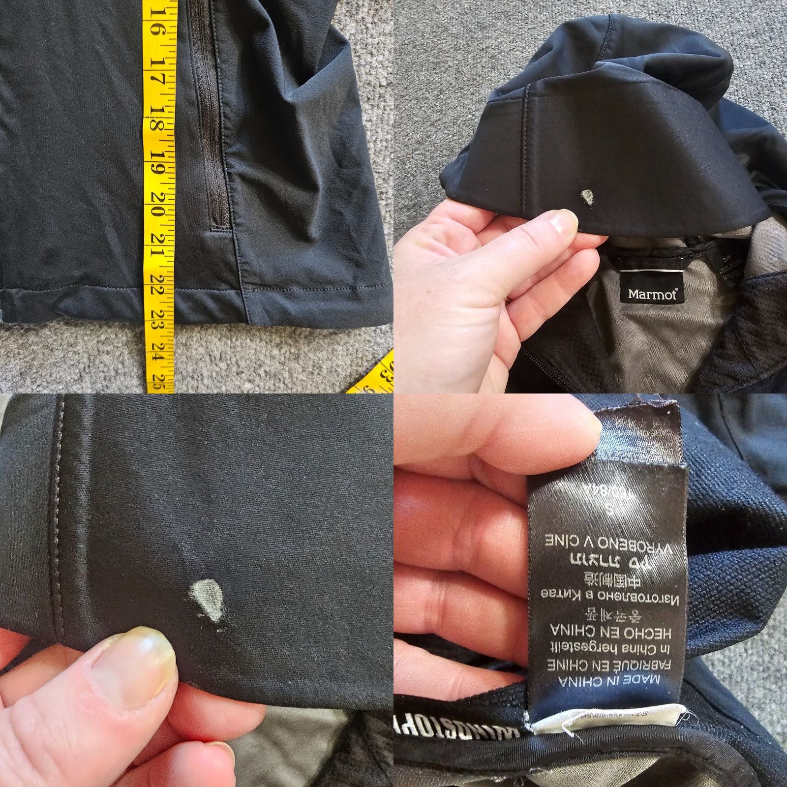 Marmot Marmot Jacket Womens Small Black Gore Windstopper Hooded Full Zip Pocket Outdoor Shirt Size S / US 4 / IT 40 - 8 Thumbnail