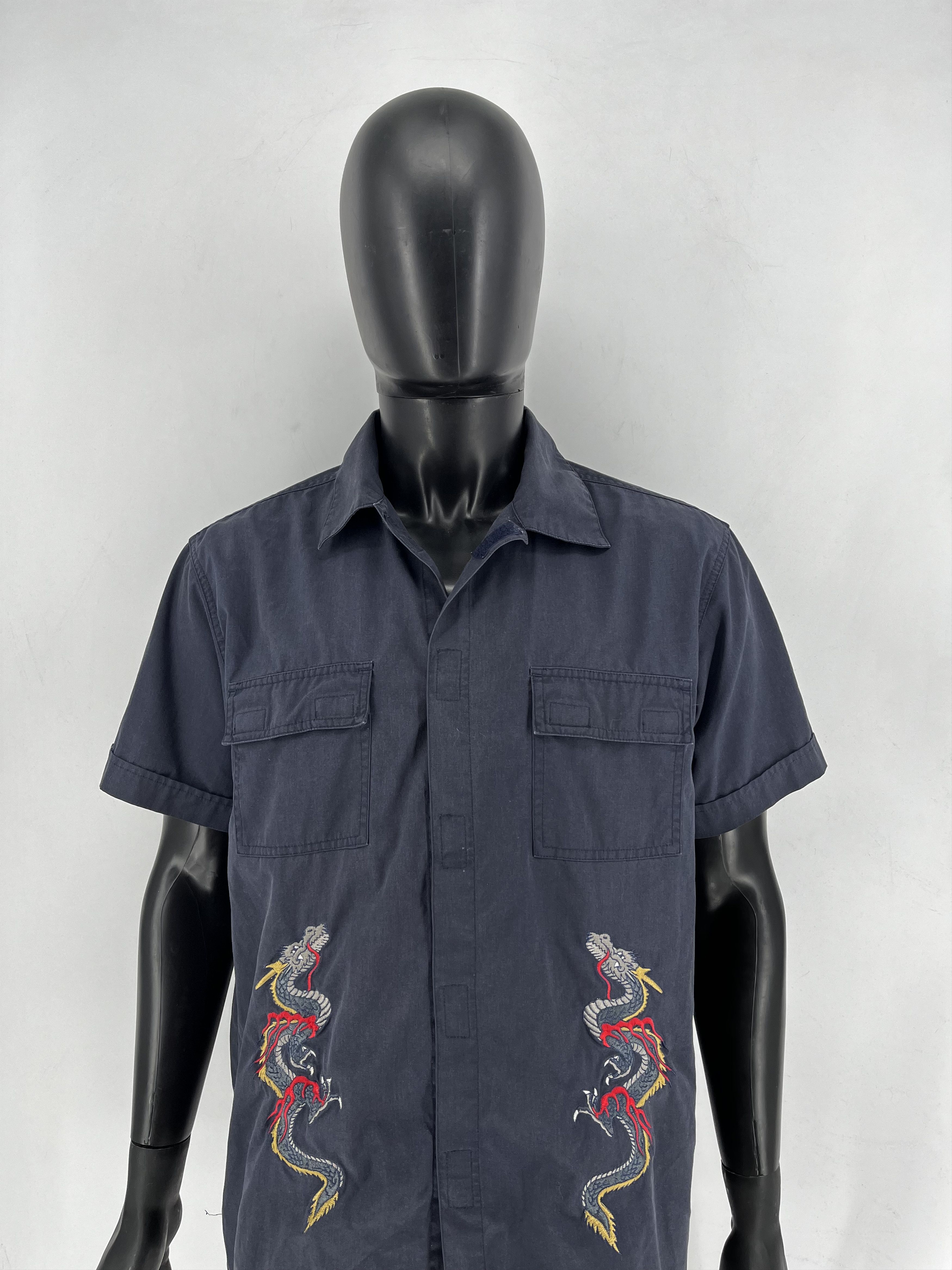 Vintage Vintage Y2k Washed AvantGarde Tribal Tee Dragon Button Ups Size US M / EU 48-50 / 2 - 1 Thumbnail
