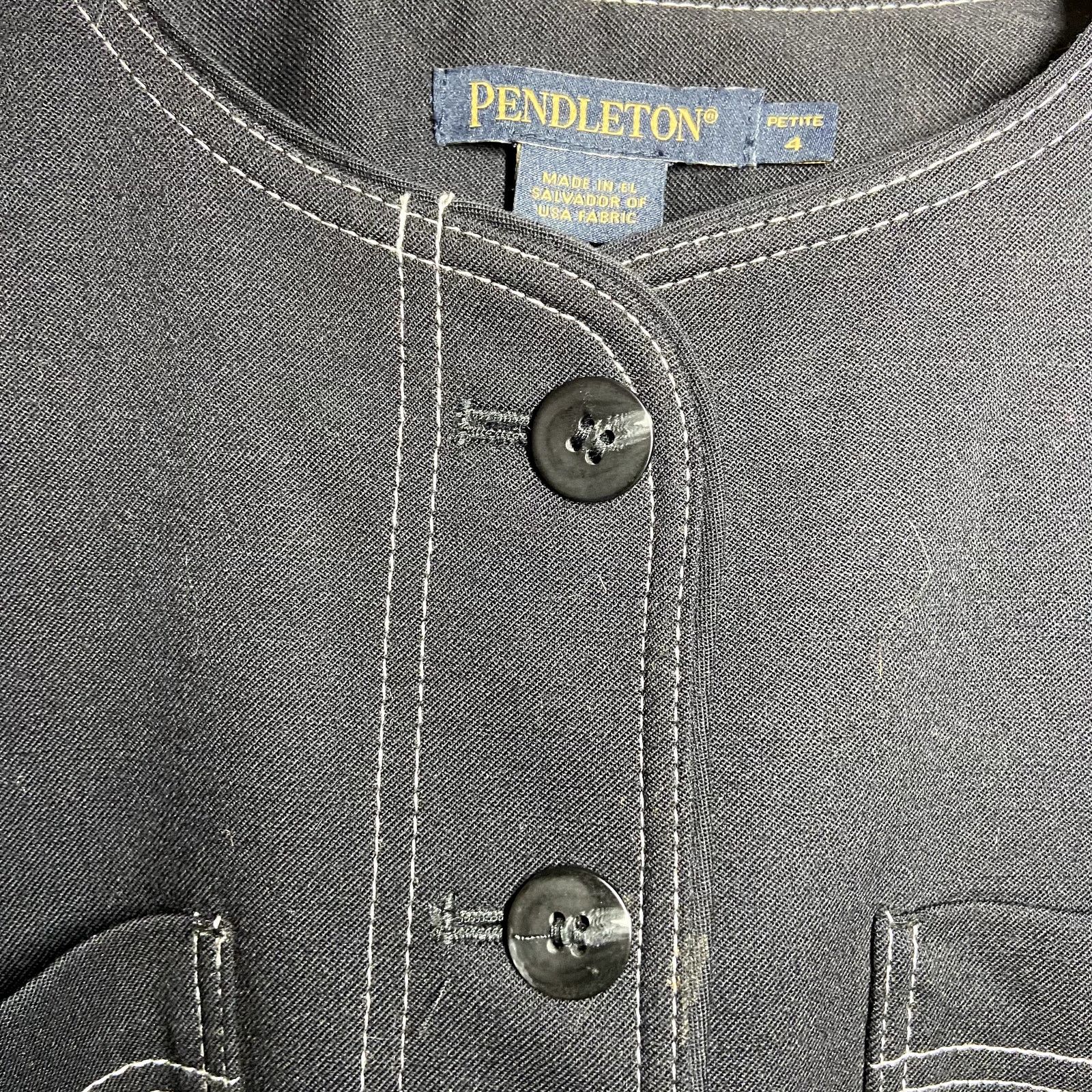 Pendleton Pendleton Dorset Jacket Ultra 9 Stretch Black Virgin Wool 4P Size S / US 4 / IT 40 - 3 Thumbnail