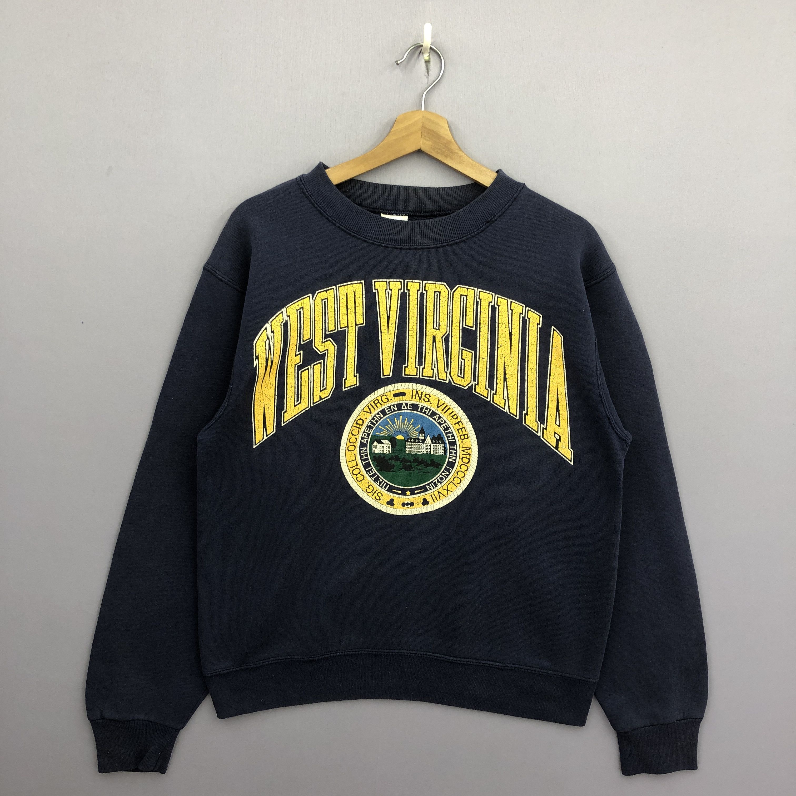 Vintage Vintage 80s West Virginia University Sweater Sweatshirt Size US M / EU 48-50 / 2 - 1 Thumbnail