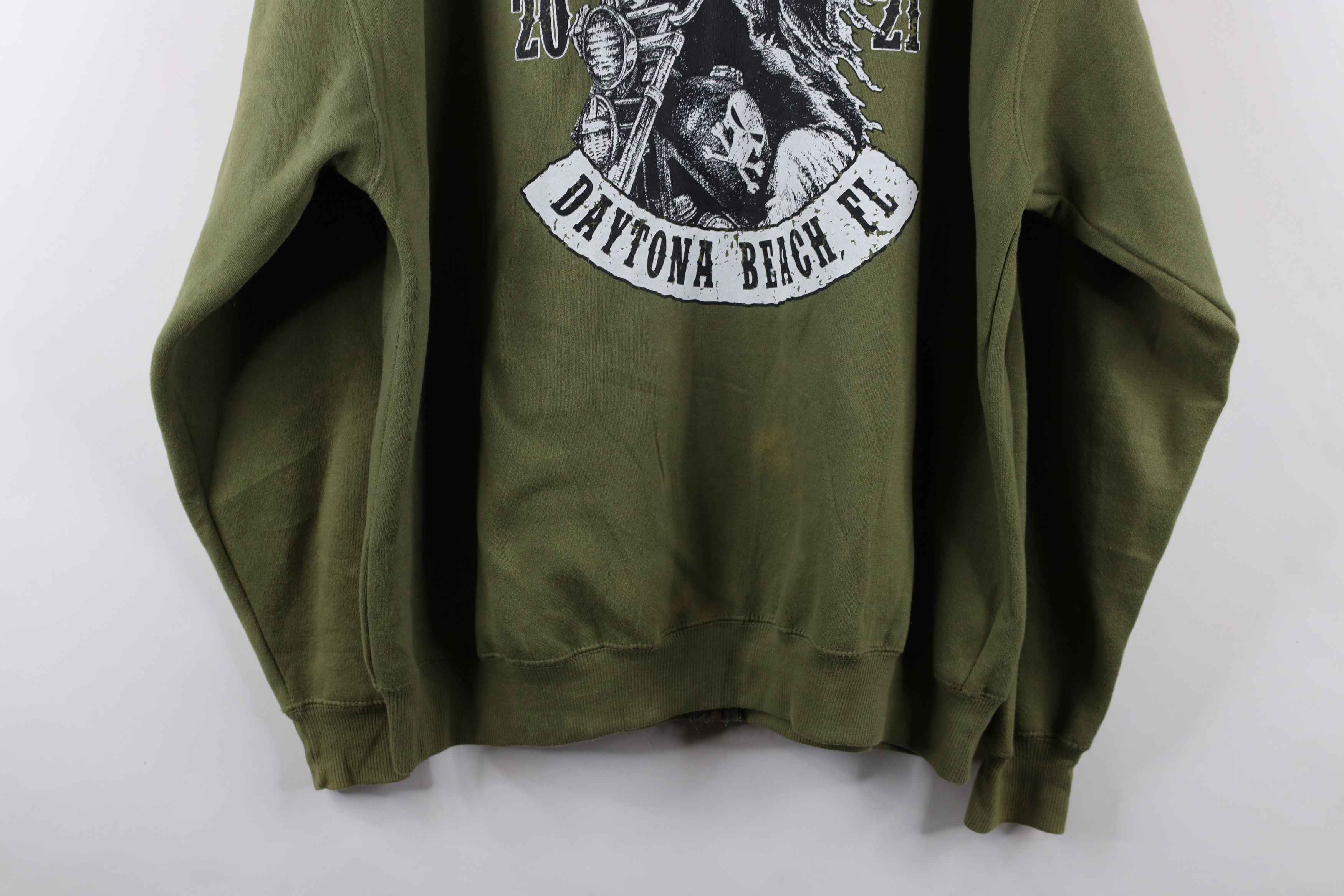 Vintage Y2K Streetwear 2021 Bike Week Grim Reaper Skeleton Hoodie Size US XXL / EU 58 / 5 - 16 Thumbnail