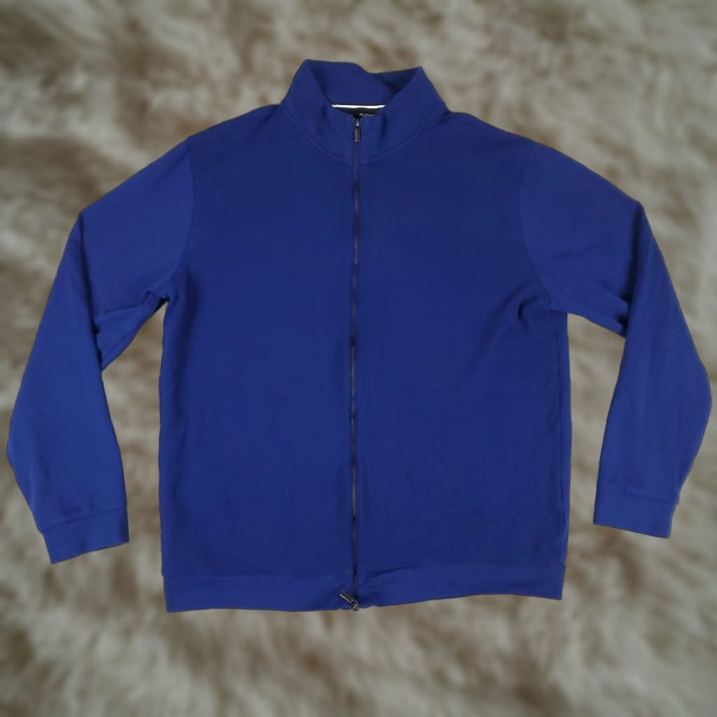 BUGATCHI BUGATCHI Full Zip Sweater Mens XL Blue Knit Sweatshirt Jacket Size US XL / EU 56 / 4 - 1 Thumbnail