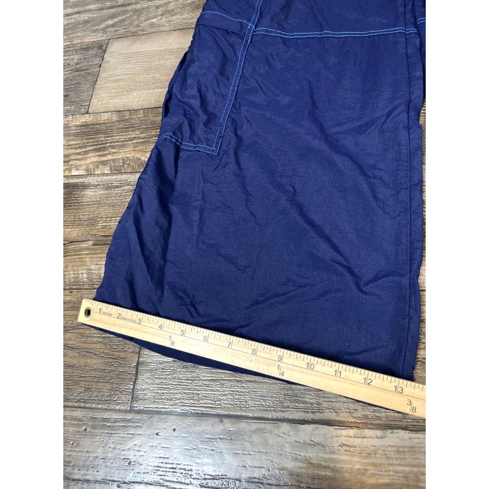 Vintage VINTAGE MT2 Morbid Threads Pants Cargo 90s Women 32x30 Wide-Leg Blue Nylon Buckle O3 Size 24" / US 00 / IT 34 - 3 Thumbnail