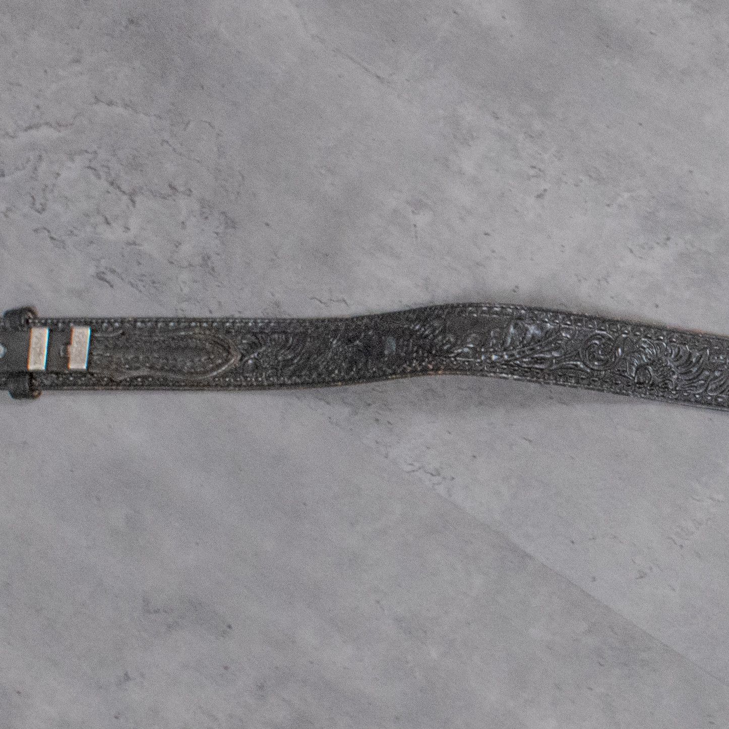 Leather × Vintage Vintage 1990’s Western Black floral Pattern Western Belt Size 40 - 3 Thumbnail