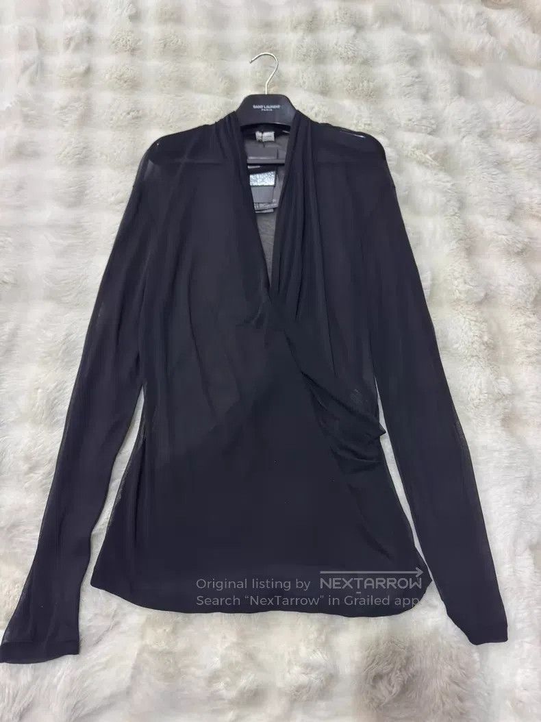 Saint Laurent Paris Saint Laurent Paris Crinkle Deep V Thin Mesh Underwear Shi Size US L / EU 52-54 / 3 - 2 Thumbnail