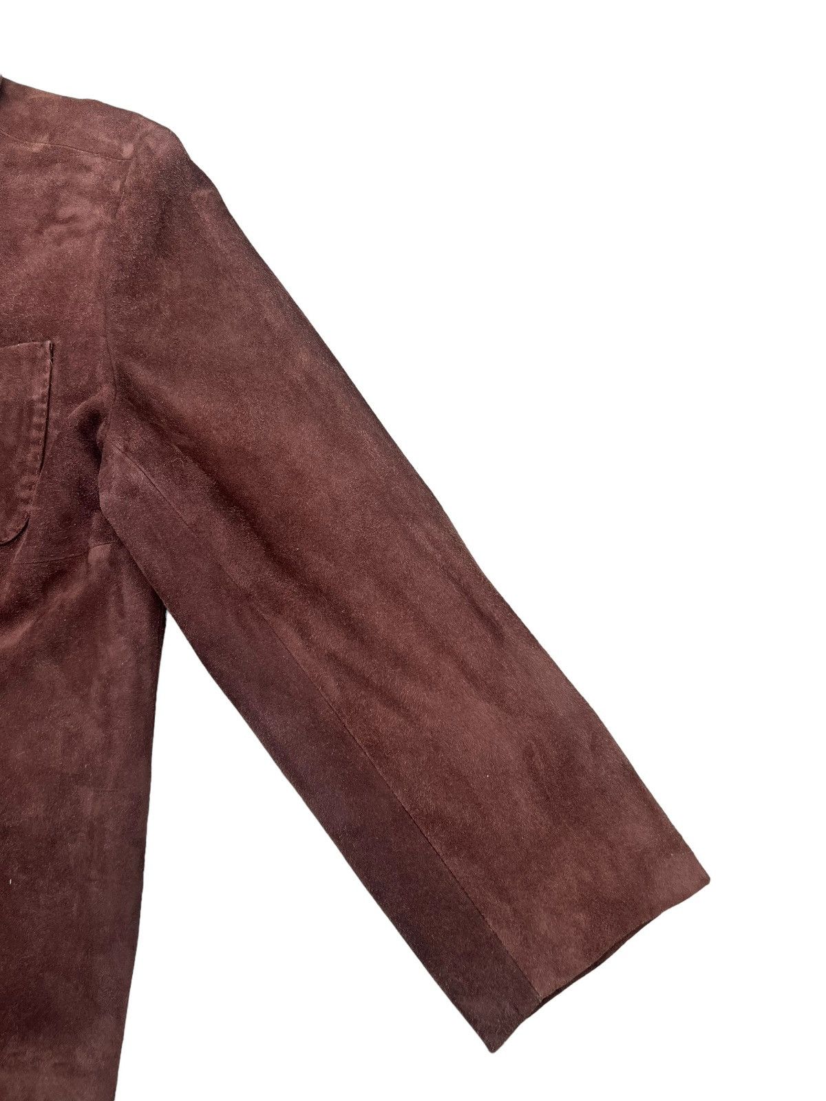 Leather Vintage FIGARO Paris Brown Sheepskin Suede Leather Shirt Size US M / EU 48-50 / 2 - 9 Thumbnail