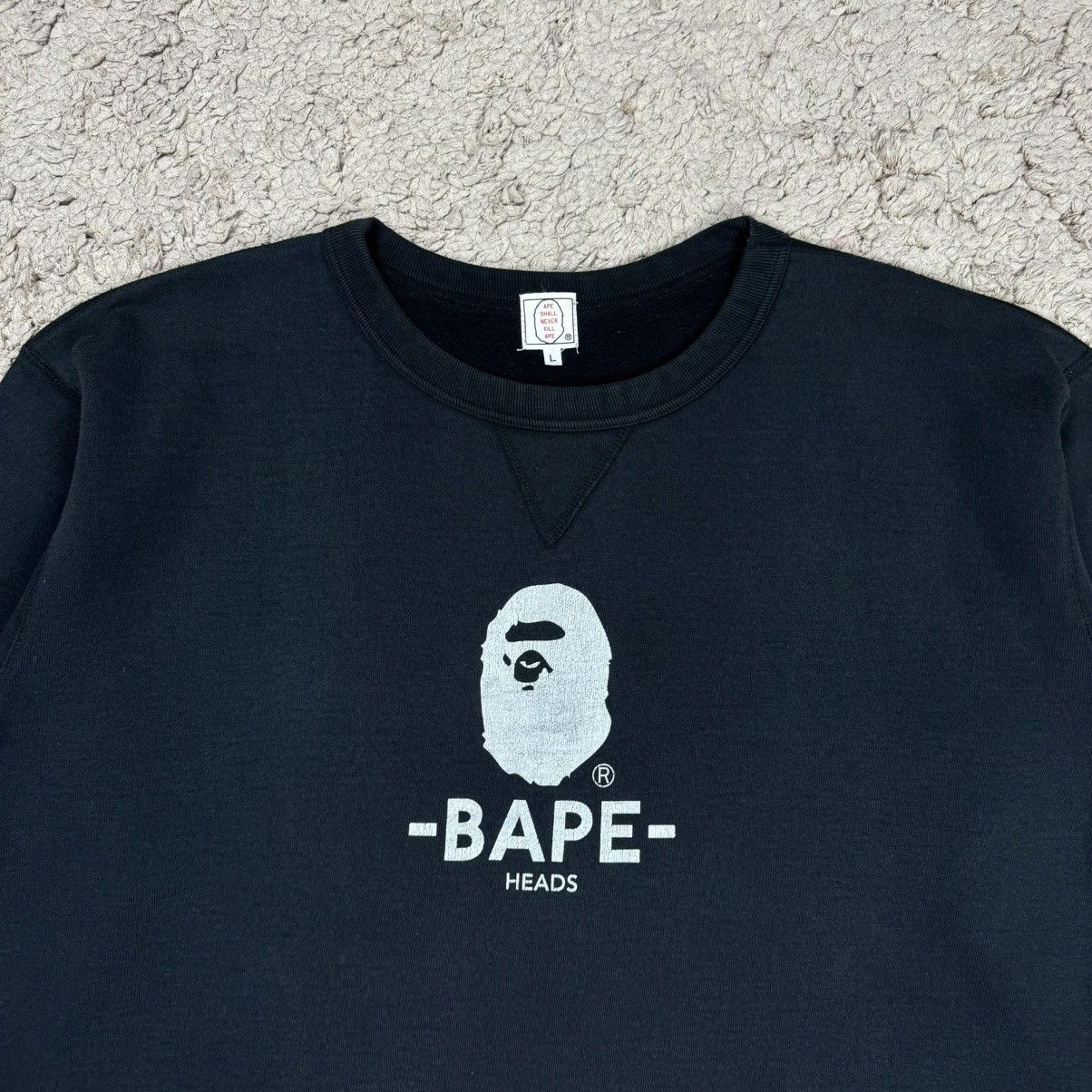 Bape Bape Heads Crewneck Size US L / EU 52-54 / 3 - 5 Thumbnail