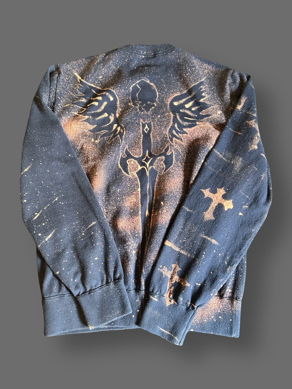 Anchor Blue × Faded Glory × Liquid Blue Butterfly🦋 Custom Made Bleach Tie Dye Post #6️⃣ Size XL / US 12-14 / IT 48-50 - 6 Thumbnail