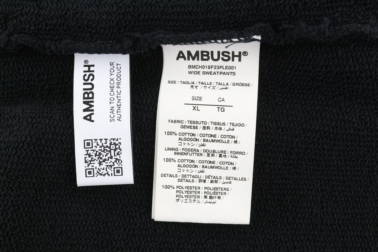 Ambush Design WIDE SWEATPANTS TAP SHOE XL Black Straight RRP550 87756 Size US 36 / EU 52 - 8 Thumbnail