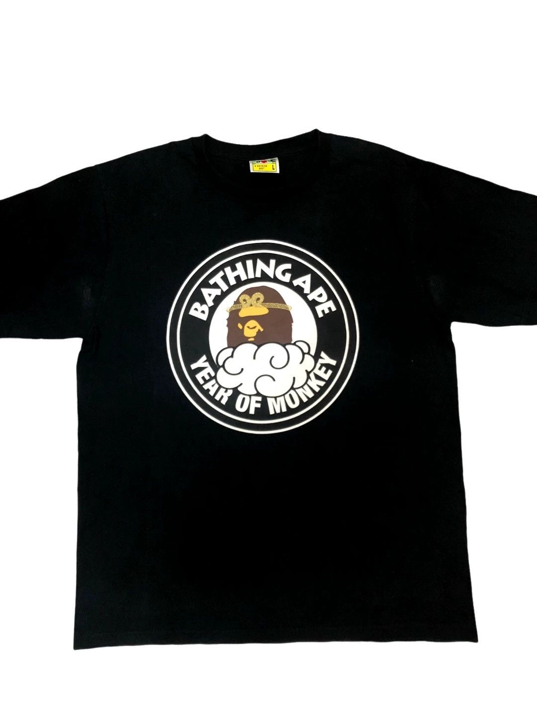 Bape A Bathing Ape Year of Monkey Logo T-Shirt Size L Size US L / EU 52-54 / 3 - 1 Thumbnail