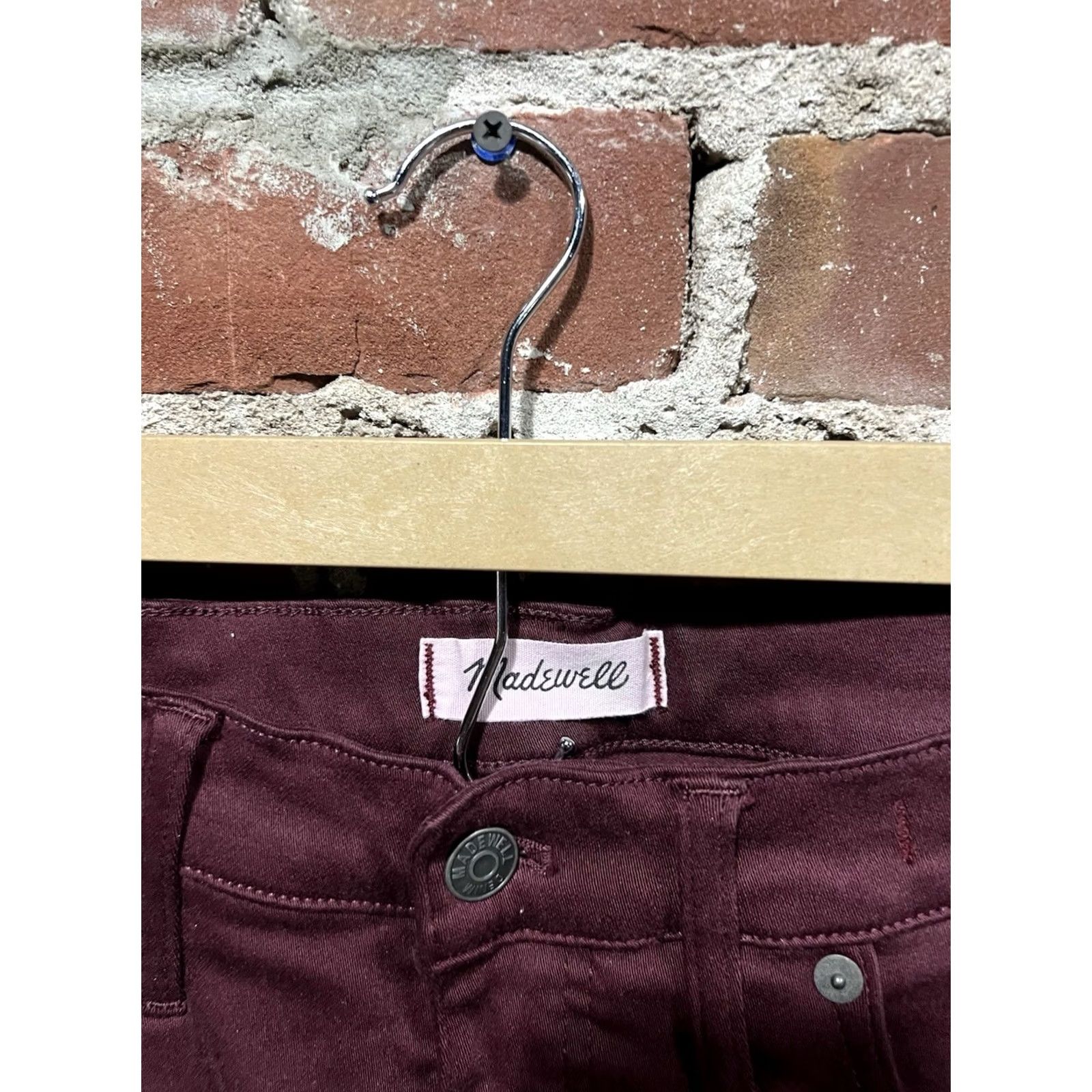 Madewell Madewell Womens Red High Rise Skinny Pants Size 30 Regular 27in Inseam Size 30" / US 8 / IT 44 - 3 Thumbnail