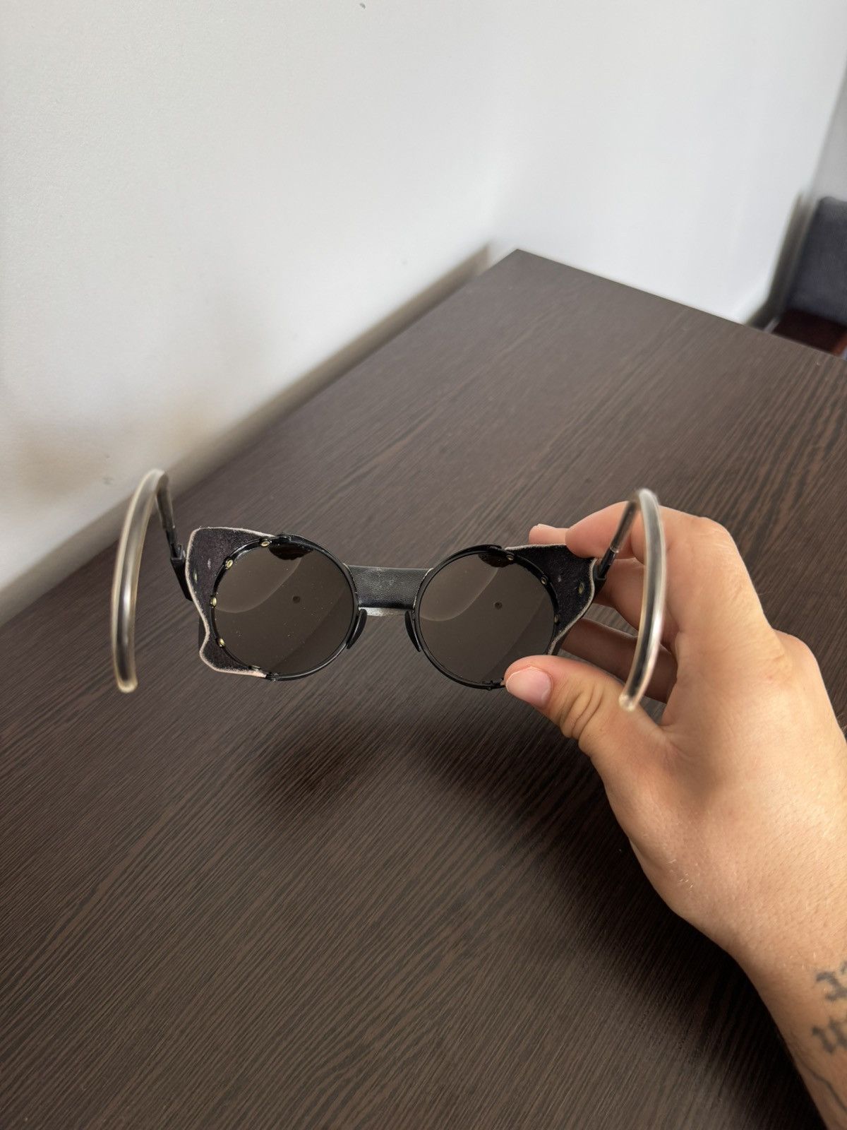 Bolle Vintage Bolle Rex 100 Round Sunglasses Brown Lens Size ONE SIZE - 6 Thumbnail