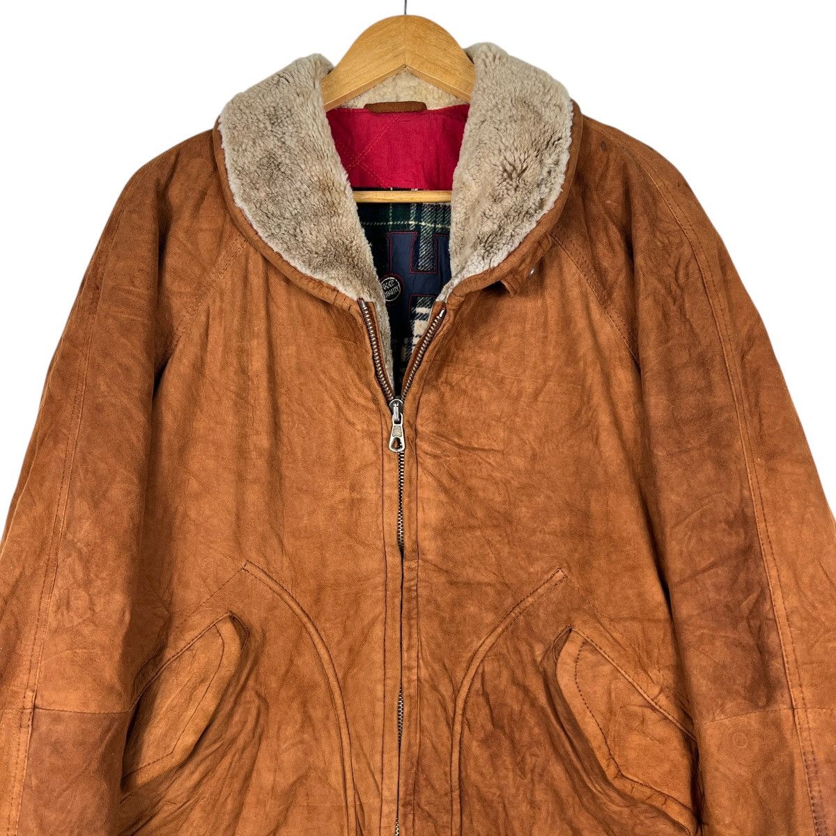 Other 🔥 Vintage Harry & Moore Sportwear Fur Trim Leather Jacket Size US M / EU 48-50 / 2 - 3 Thumbnail