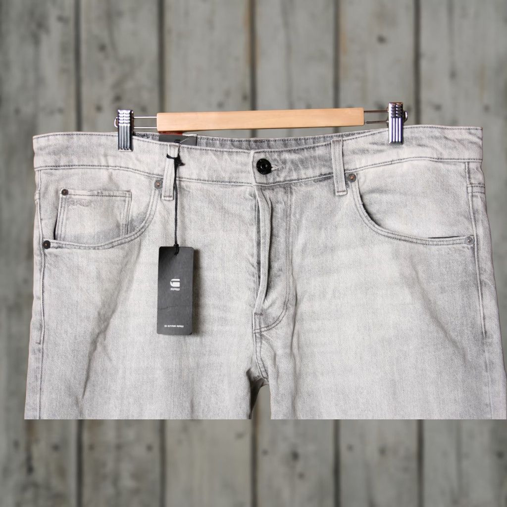 G-Star G-STAR RAW 3301 Jeans Tapered Sun Faded Iron 40x33 Mens Denim 99% Cotton 1% Elastane Bagl Bangladesh Tag 38x34 40" Waist Regular Inseam 33" Gray Size US 40 / EU 56 - 1 Thumbnail