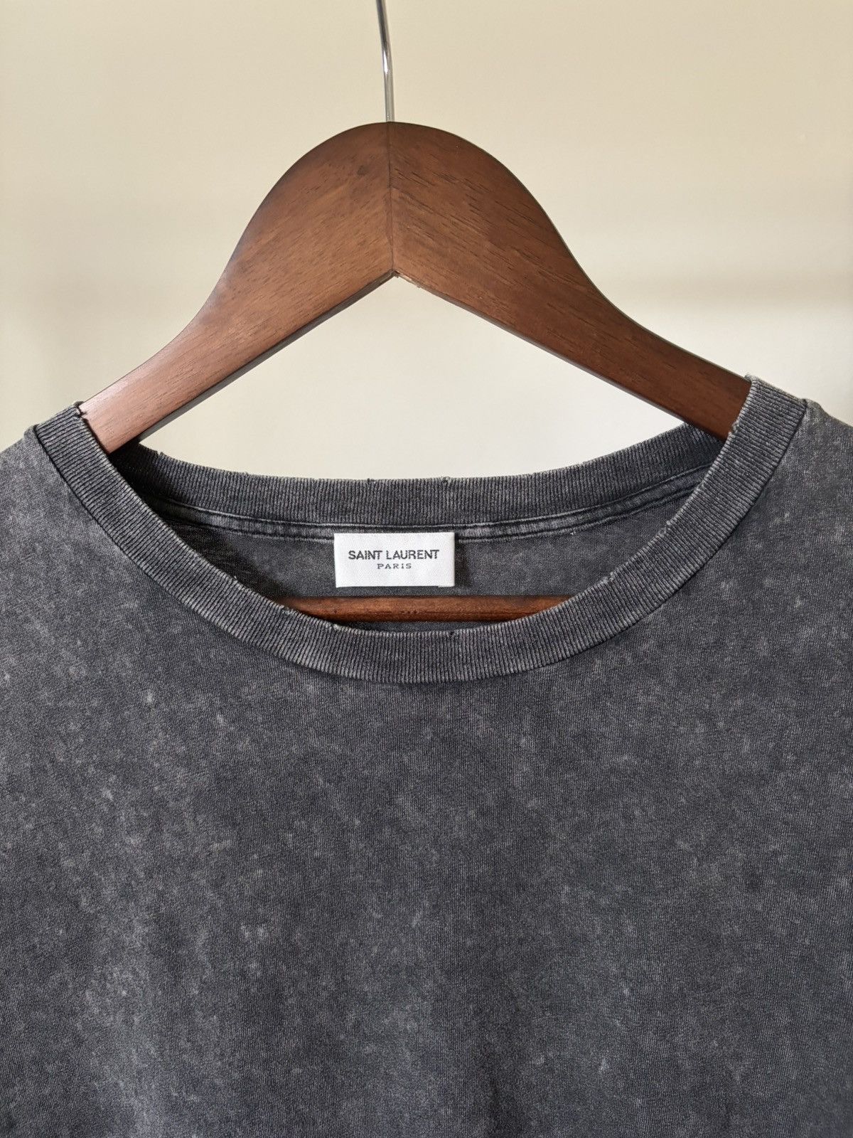 Saint Laurent Paris Saint Laurent Paris 2017 distressed faded T-shirt tee Size US S / EU 44-46 / 1 - 4 Thumbnail