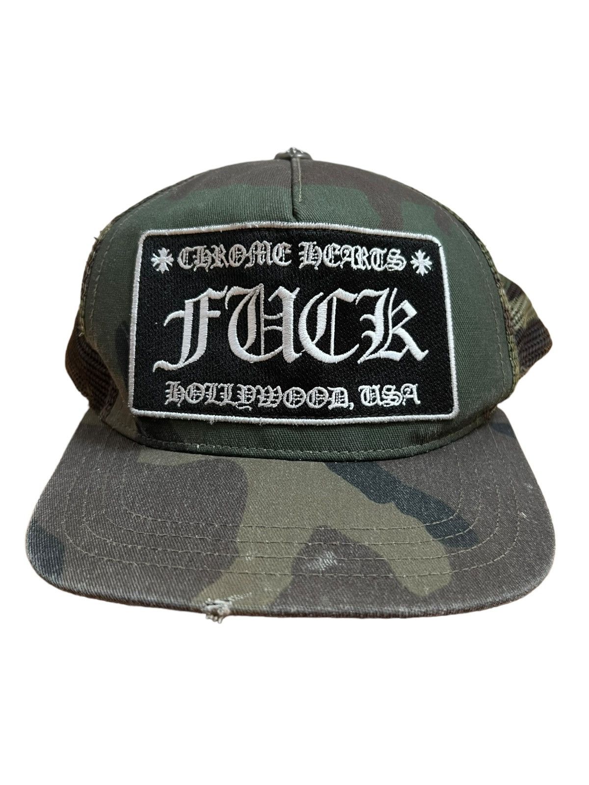 image of Chrome Hearts Camo Fck Trucker, Men's