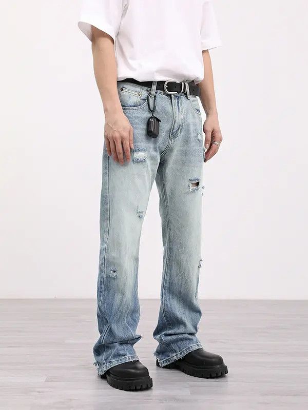 Vintage VIBE flare damaged ripped jeans Size US 28 / EU 44 - 3 Thumbnail